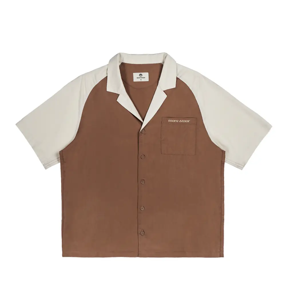 MoreAmor Camisa Raglan Brown&Ecru