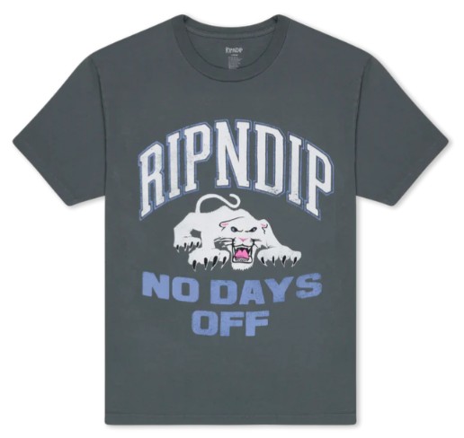 RIPNDIP Polera White Panther Charcoal
