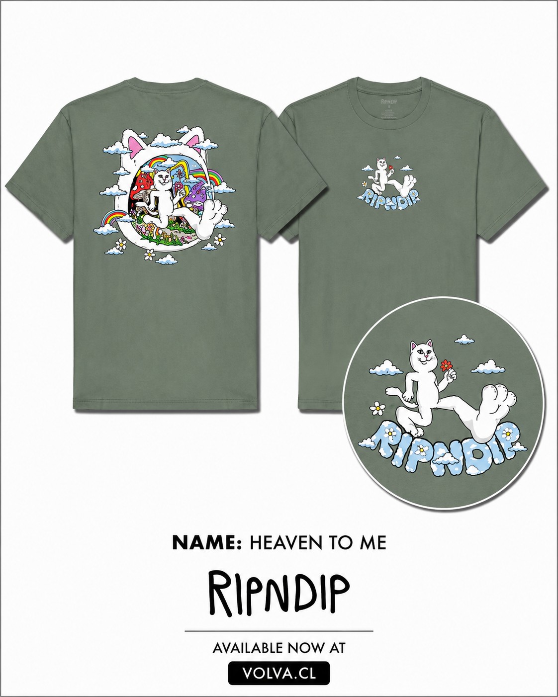 RIPNDIP Polera Heaven To Me Pine