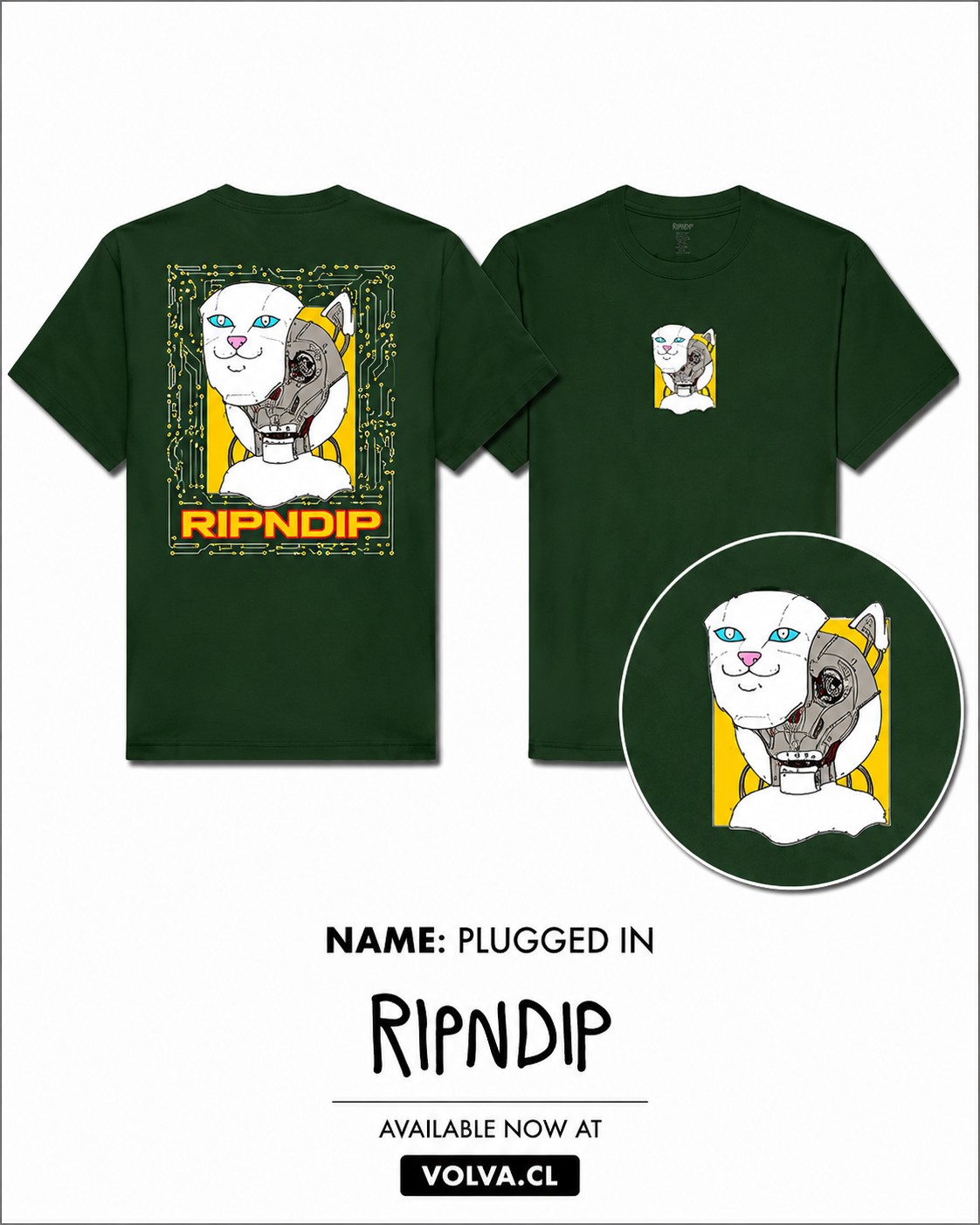 RIPNDIP Polera Plugged In Dark Forest