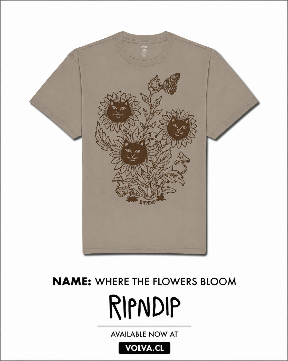 RIPNDIP Polera Where The Flowers Bloom Sand