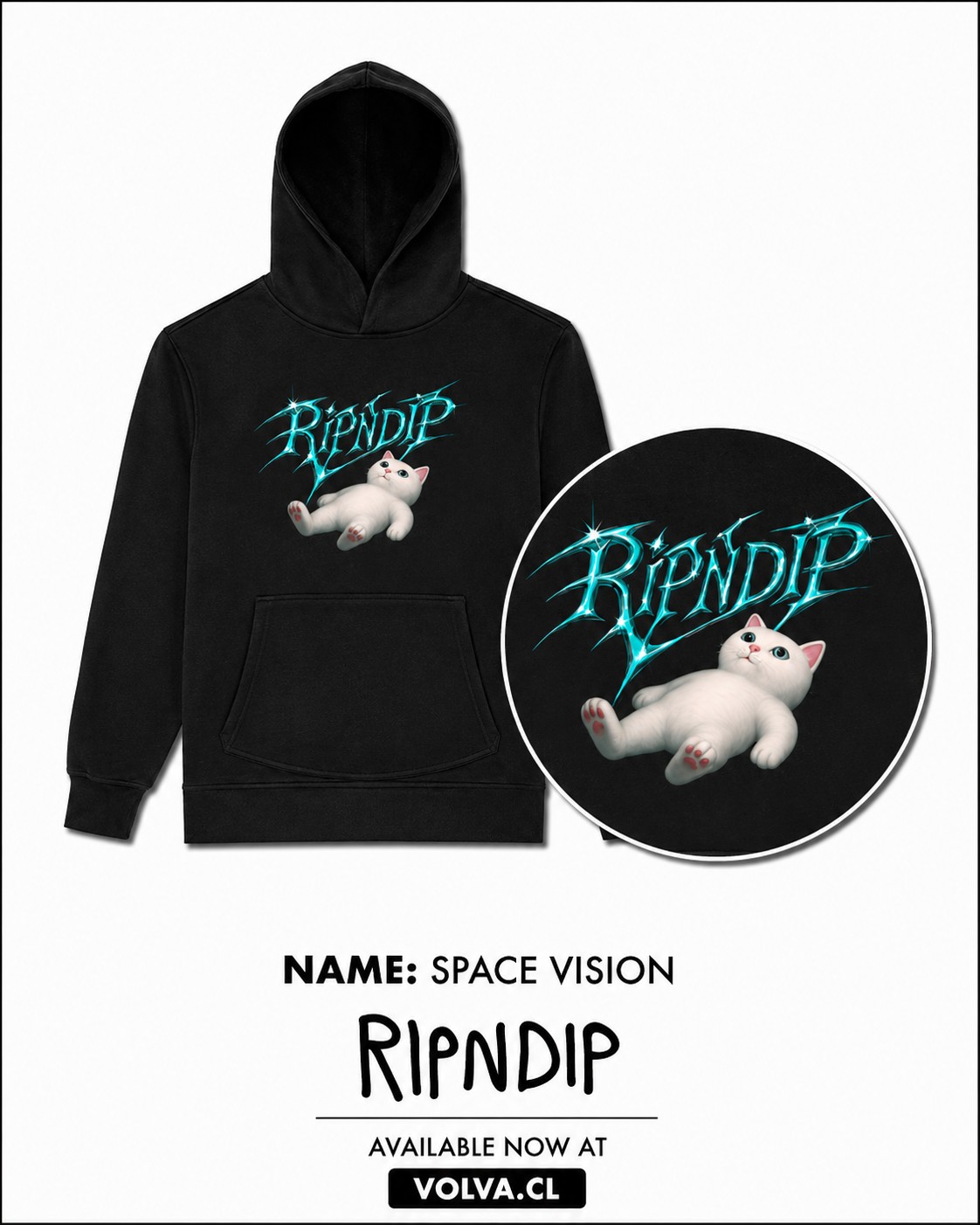 RIPNDIP Polerón Space Vision Hoodie Black